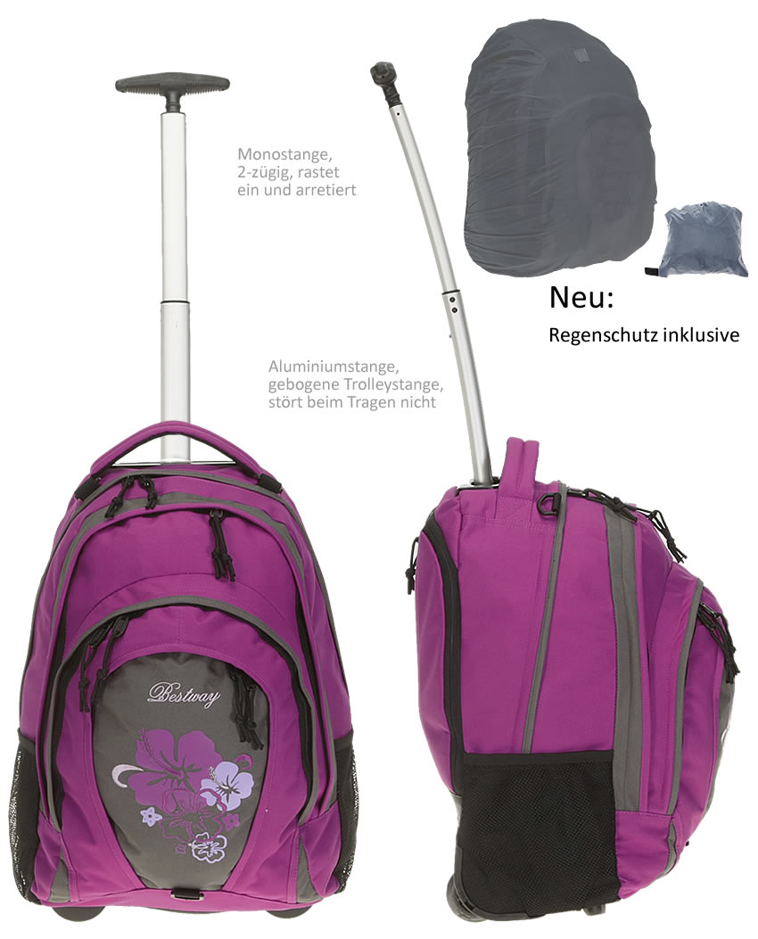 Trolly Rucksack ROLLIN BERRY Rucksacktrolley VIOLETT  