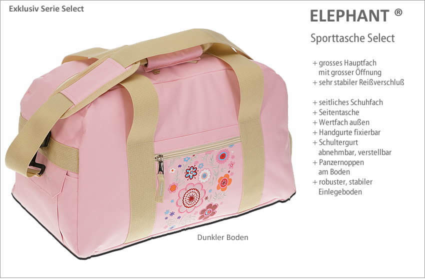 Sporttasche ELEPHANT SELECT Sport Tasche Rosa FLOWER  