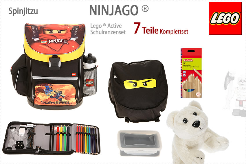 Set LEGO ACTIVE Schulranzen Ranzen NINJAGO Spinjitzu  