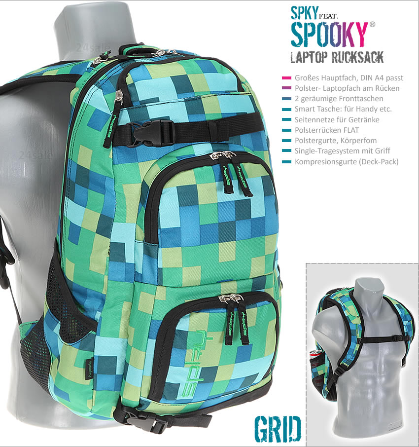 Rucksack SPKY GRID Notebookrucksack Laptoprucksack Schulrucksack 15,4