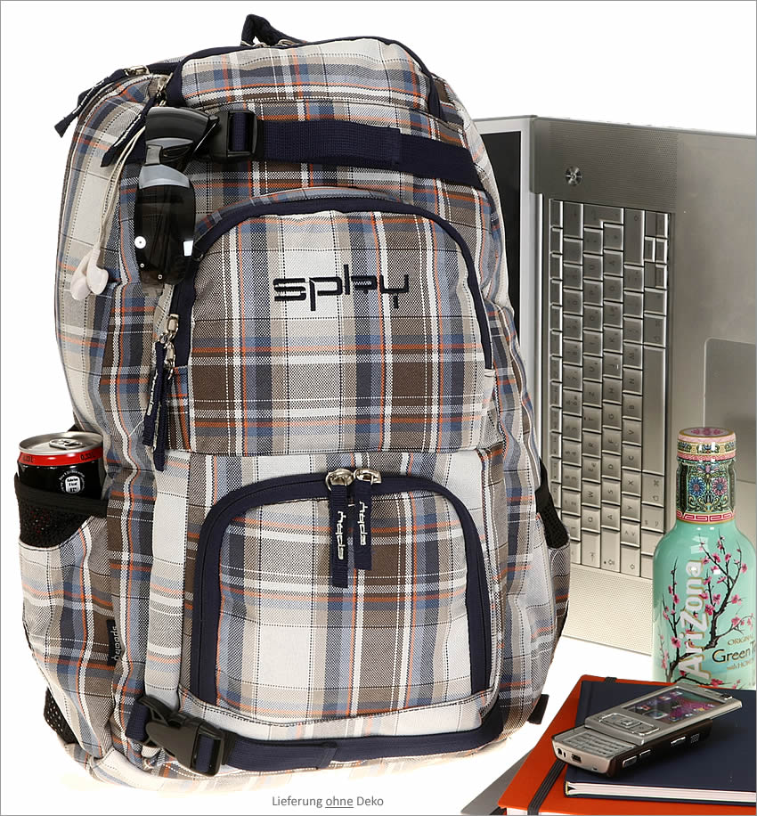 Rucksack SPKY PLAID Laptoprucksack Schulrucksack BLUE  