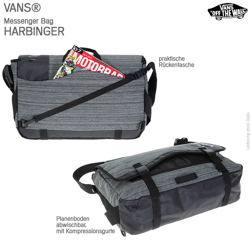 Messenger Tasche VANS HARBINGER XL Schultertasche Laptoptasche [Fach 